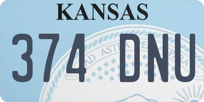 KS license plate 374DNU