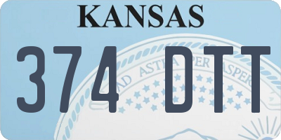 KS license plate 374DTT