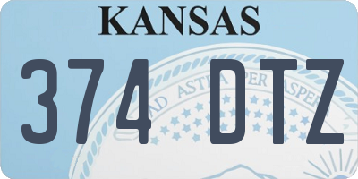 KS license plate 374DTZ