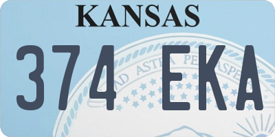 KS license plate 374EKA