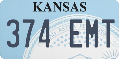 KS license plate 374EMT