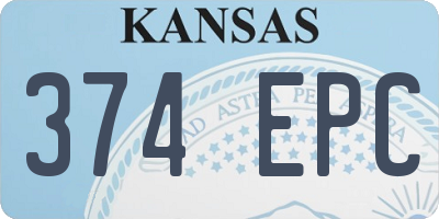 KS license plate 374EPC