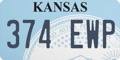 KS license plate 374EWP