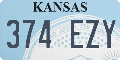 KS license plate 374EZY