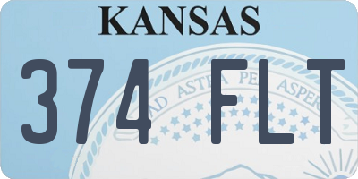 KS license plate 374FLT