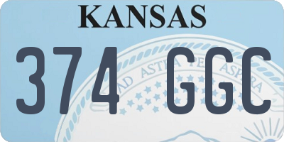 KS license plate 374GGC