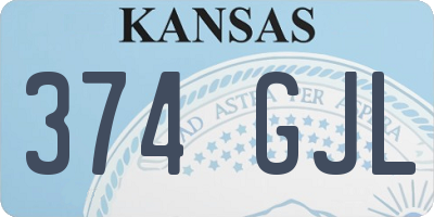 KS license plate 374GJL
