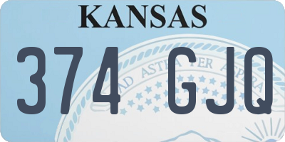 KS license plate 374GJQ