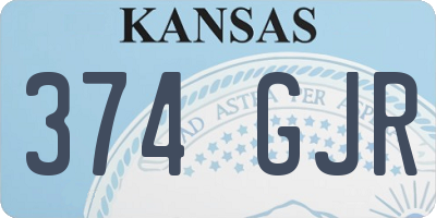 KS license plate 374GJR