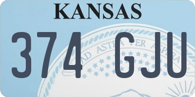 KS license plate 374GJU