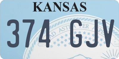 KS license plate 374GJV