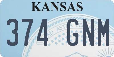 KS license plate 374GNM