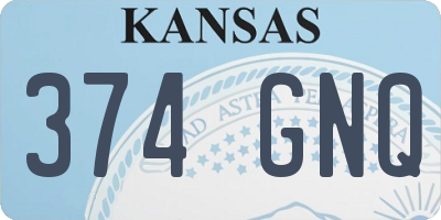 KS license plate 374GNQ