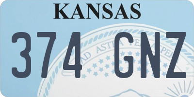 KS license plate 374GNZ