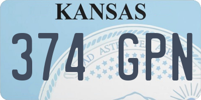 KS license plate 374GPN