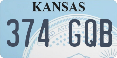 KS license plate 374GQB