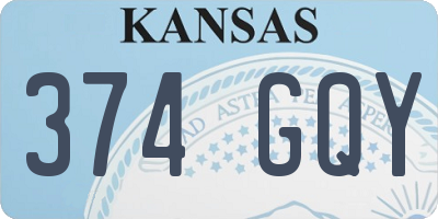 KS license plate 374GQY