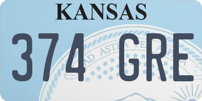 KS license plate 374GRE