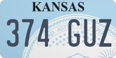 KS license plate 374GUZ