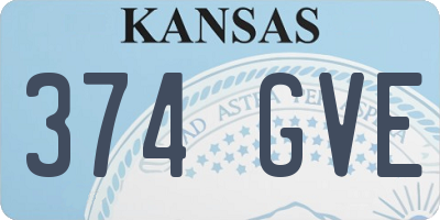 KS license plate 374GVE