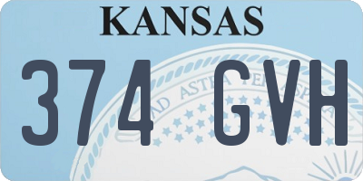 KS license plate 374GVH