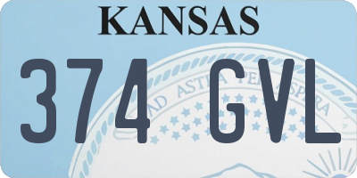 KS license plate 374GVL