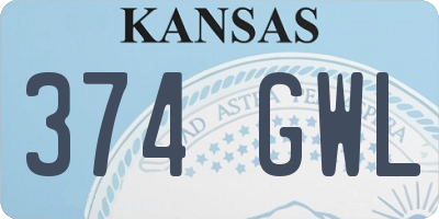 KS license plate 374GWL