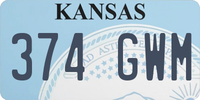 KS license plate 374GWM