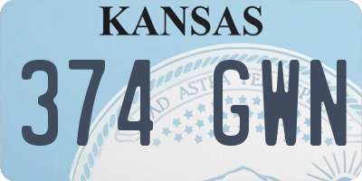 KS license plate 374GWN