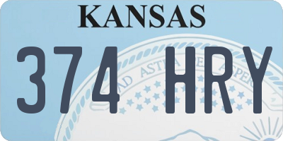 KS license plate 374HRY