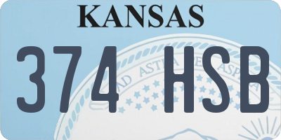 KS license plate 374HSB