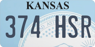 KS license plate 374HSR