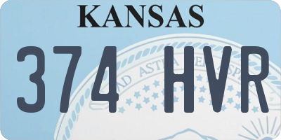 KS license plate 374HVR