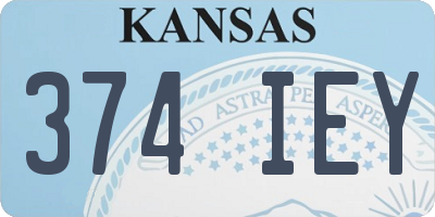 KS license plate 374IEY