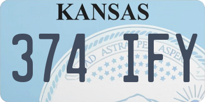 KS license plate 374IFY
