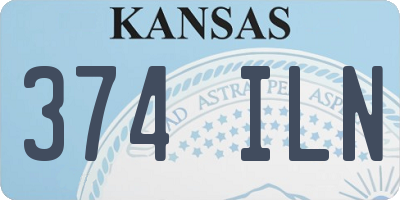 KS license plate 374ILN