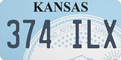 KS license plate 374ILX