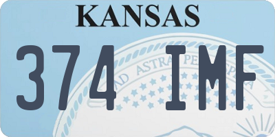 KS license plate 374IMF