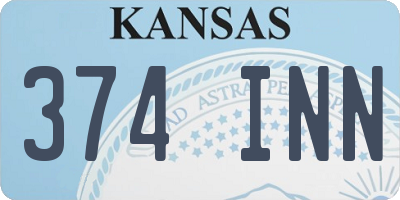 KS license plate 374INN