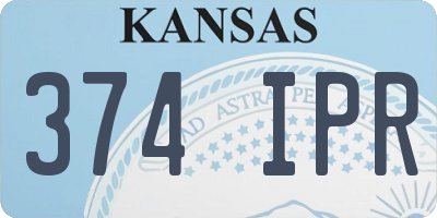 KS license plate 374IPR
