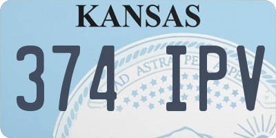 KS license plate 374IPV