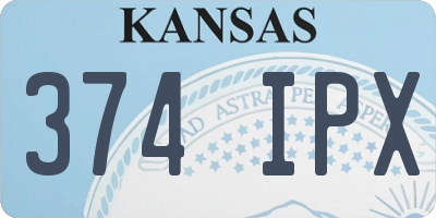 KS license plate 374IPX