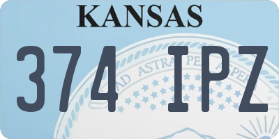 KS license plate 374IPZ
