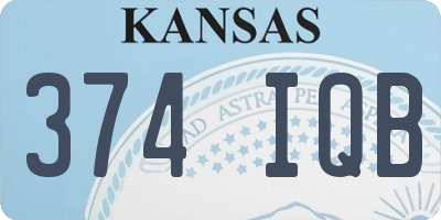 KS license plate 374IQB