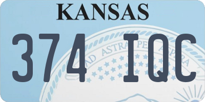 KS license plate 374IQC