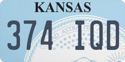 KS license plate 374IQD