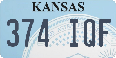 KS license plate 374IQF