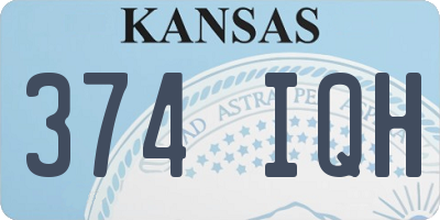 KS license plate 374IQH