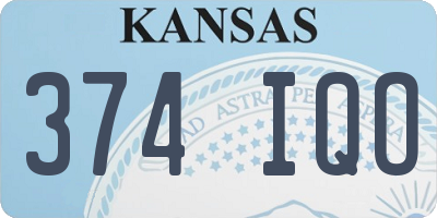 KS license plate 374IQO