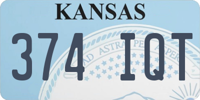 KS license plate 374IQT